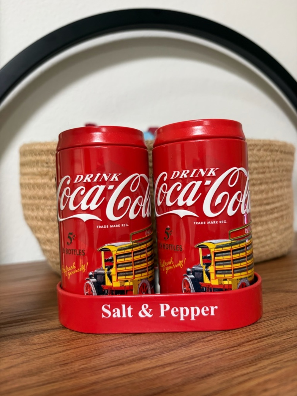 Coca-Cola Red Retro Truck Salt & Pepper Set